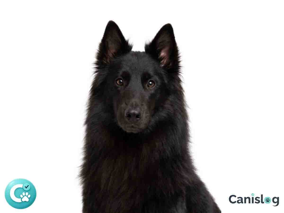 Belgischer Schaferhund Groenendael mit wachem Blick im Profil