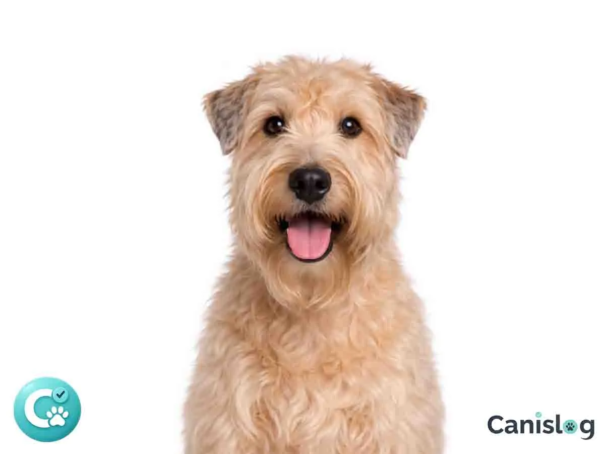 Irish Soft Coated Wheaten Terrier im Profil